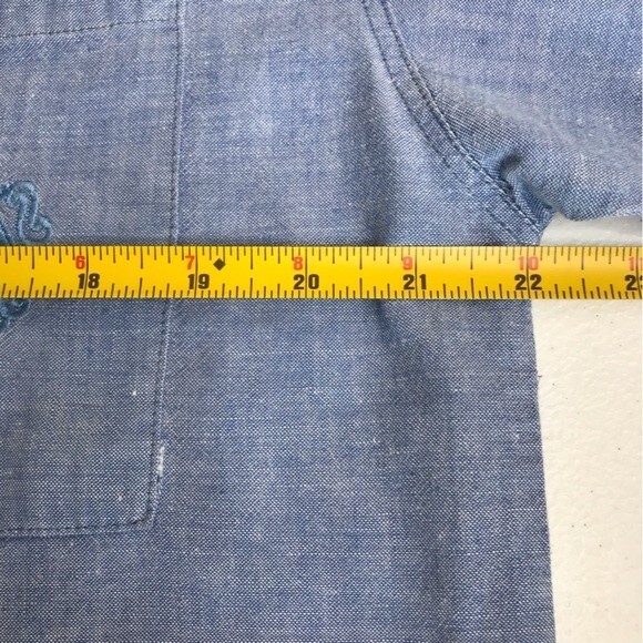 Vintage Gitano Chambray Denim Long Sleeve Button Front Shirt Womens Size Large - Picture 10 of 13